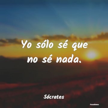 Frases de Sócrates Yo sólo sé que no sé nada