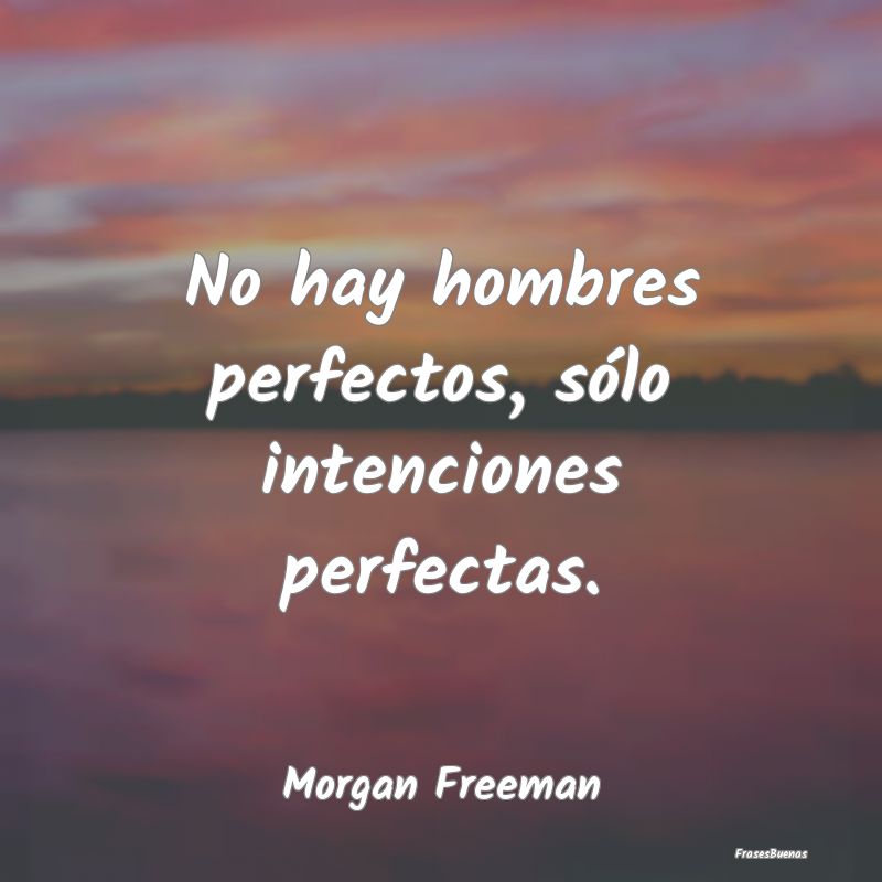 No hay hombres perfectos, sólo intenciones perfec...
