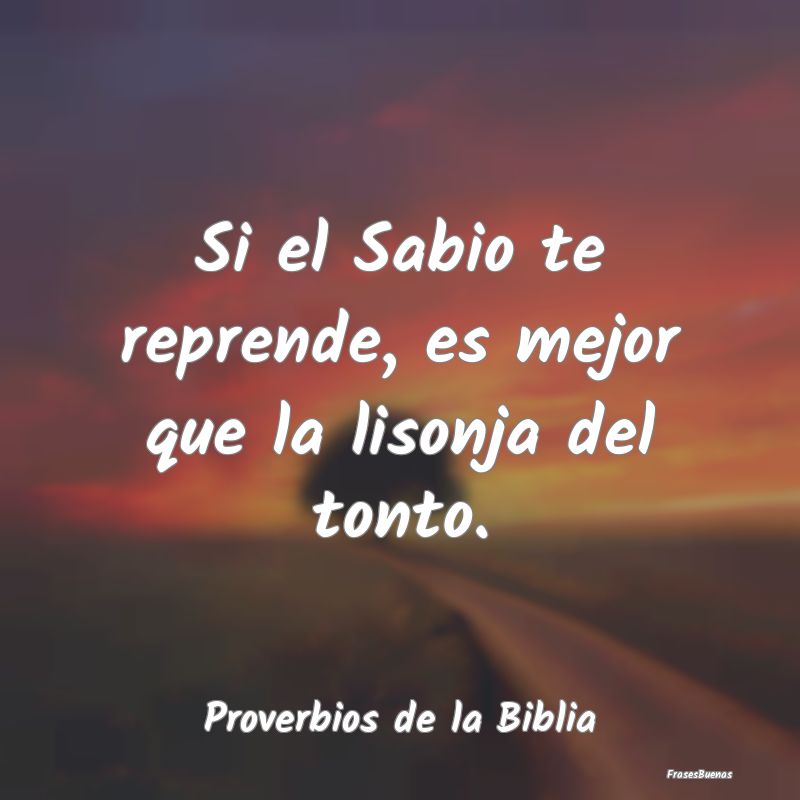 Proverbios de la Biblia - Si el Sabio te reprende, es mejor que la lisonja d...