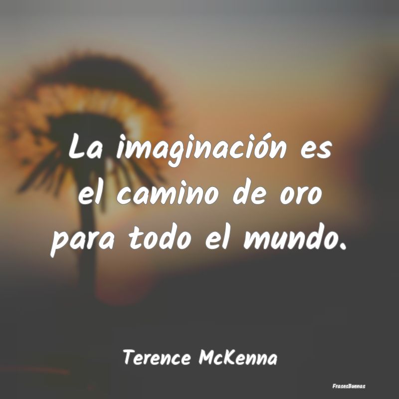 La imaginación es el camino de oro para todo el m...