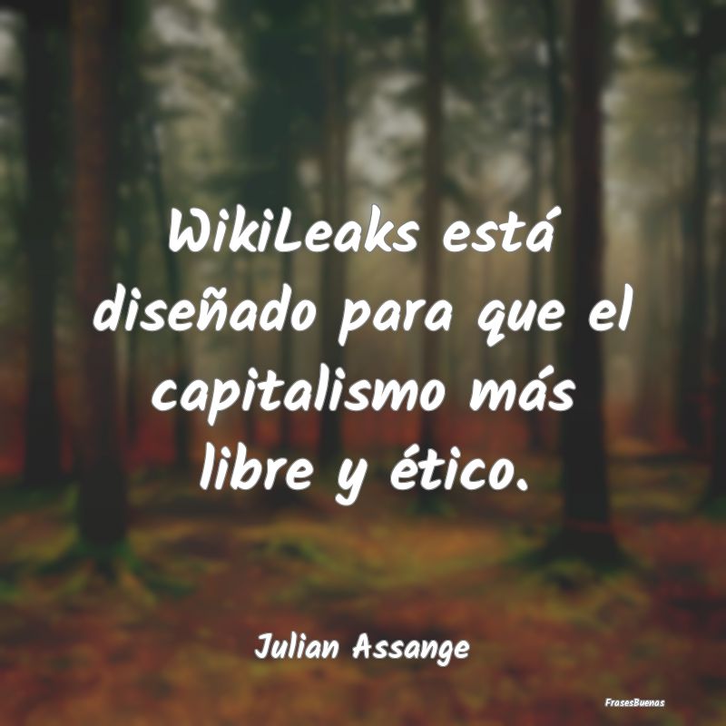 WikiLeaks está diseñado para que el capitalismo ...