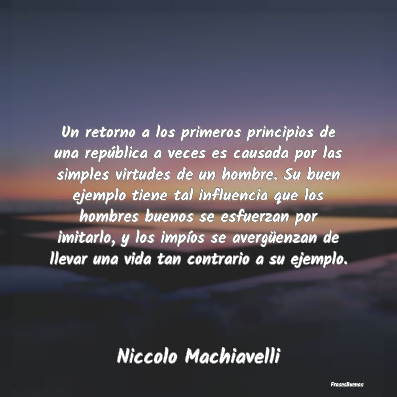 Un retorno a los primeros principios de una repúb...