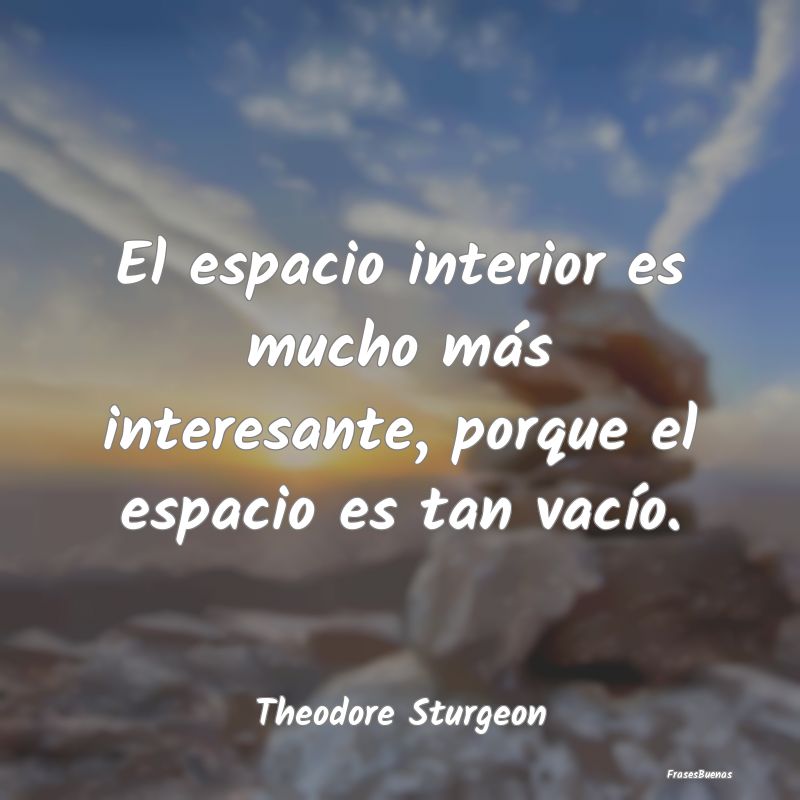 Frases Interesantes - El espacio interior es mucho más interesante, por...