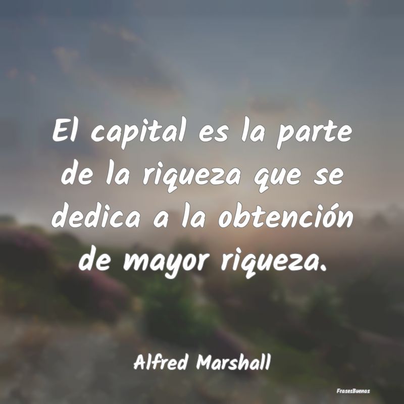 El capital es la parte de la riqueza que se dedica...