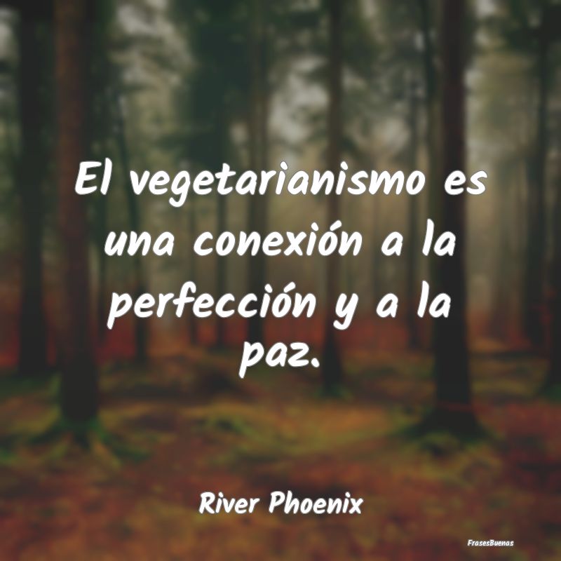 El vegetarianismo es una conexión a la perfecció...
