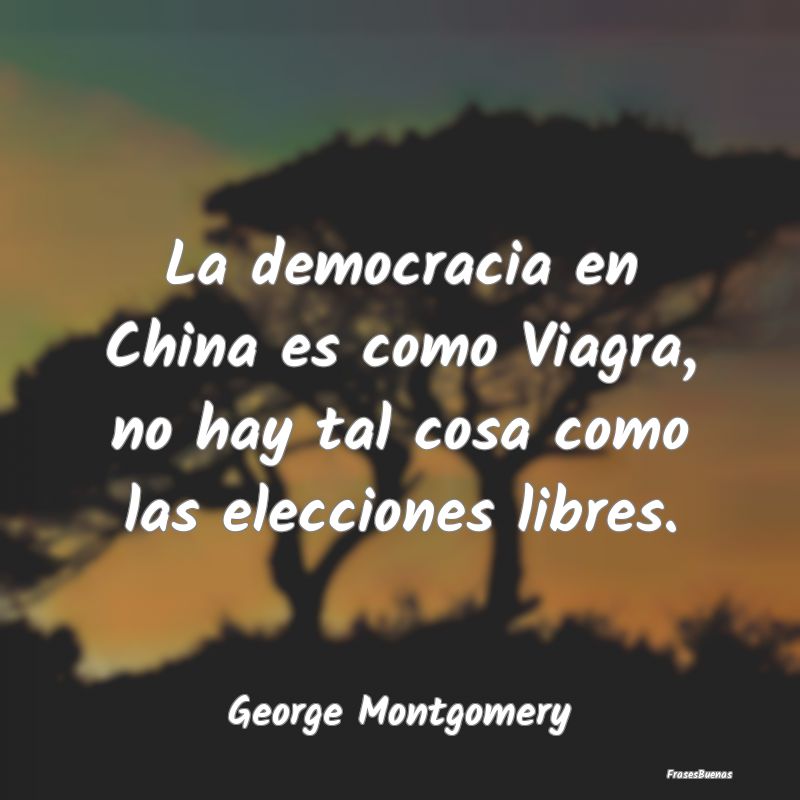 La democracia en China es como Viagra, no hay tal ...