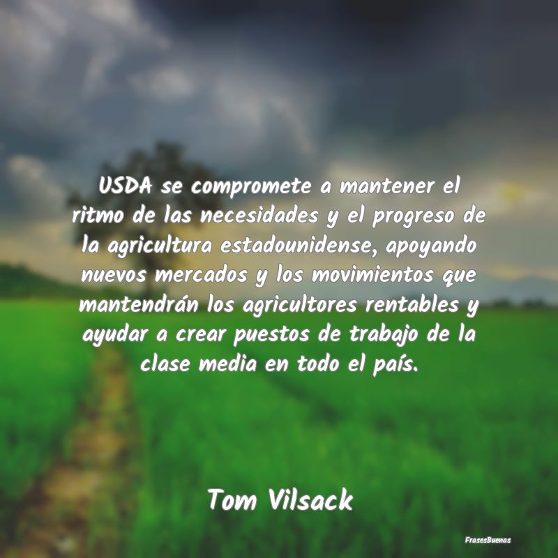 USDA se compromete a mantener el ritmo de las nece...