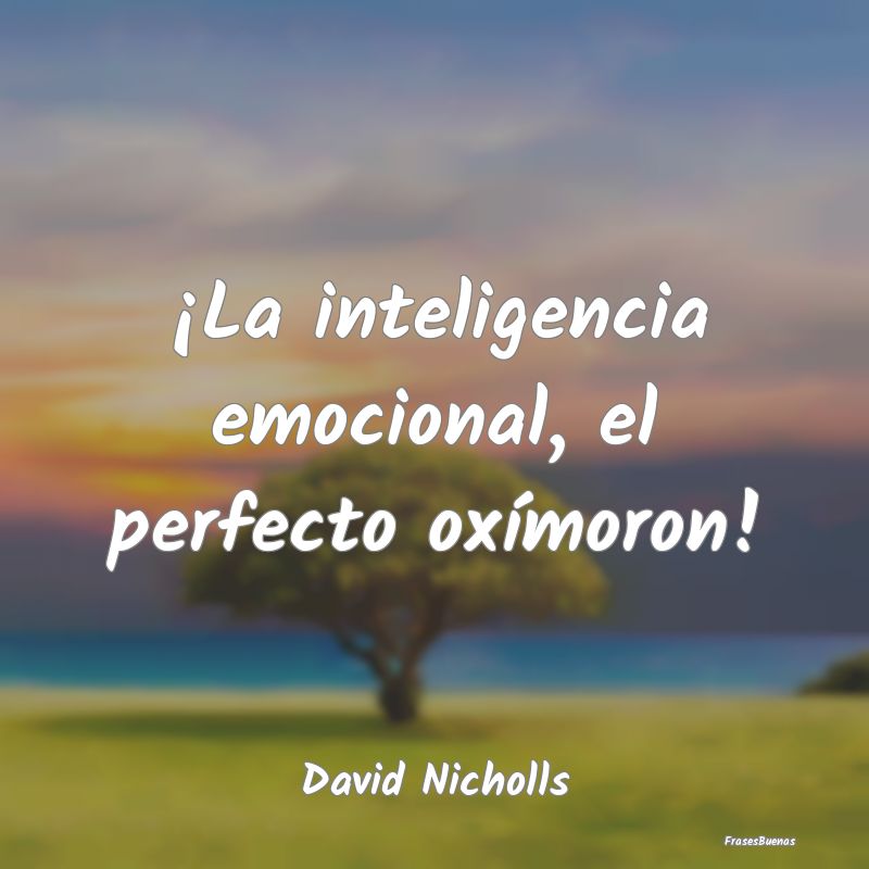 ¡La inteligencia emocional, el perfecto oxímoron...