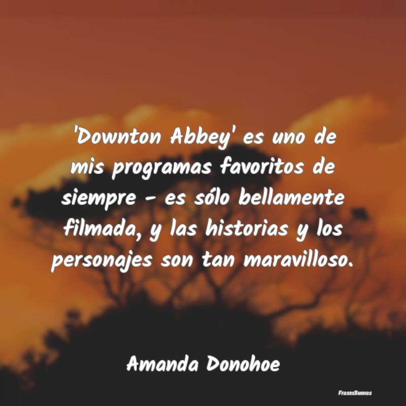 'Downton Abbey' es uno de mis programas favoritos ...