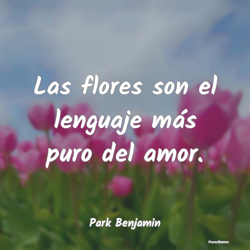 Las flores son el lenguaje más puro del amor....