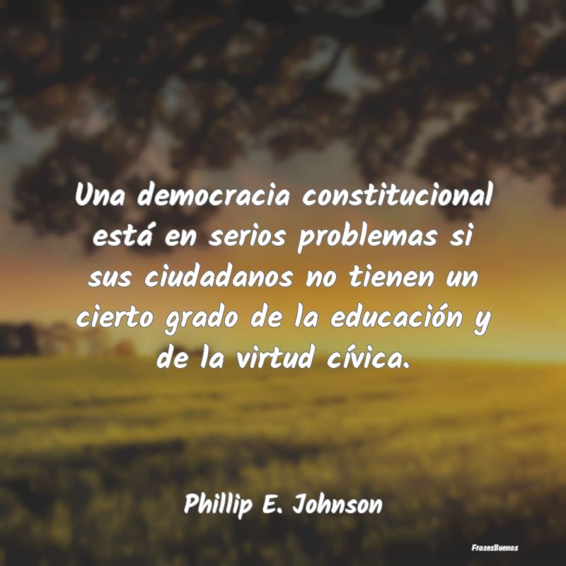 Una democracia constitucional está en serios prob...