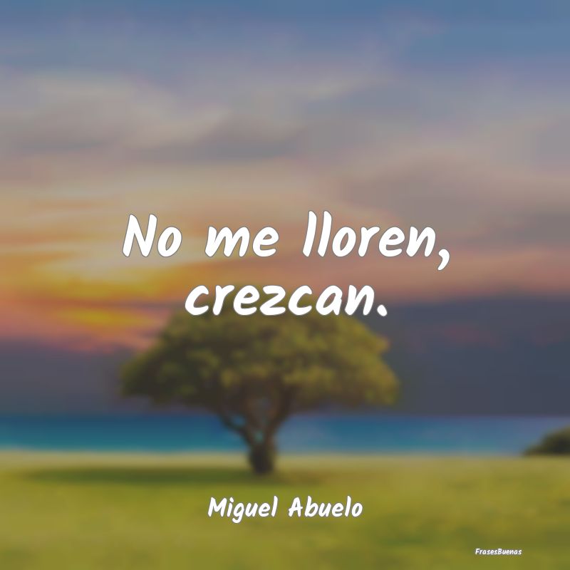 No me lloren, crezcan....