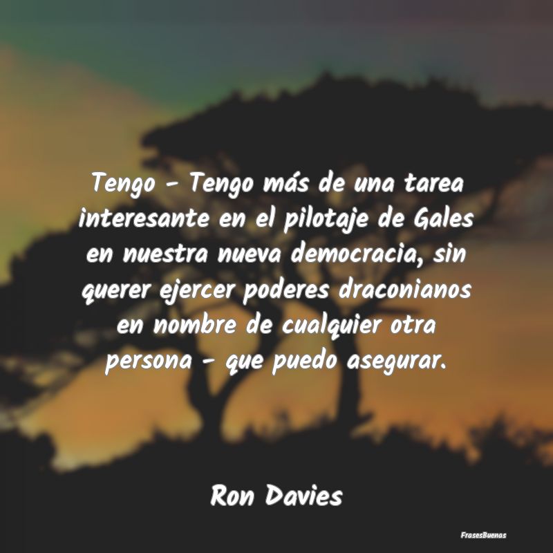 Frases de Democracia - Tengo - Tengo más de una tarea interesante en el ...