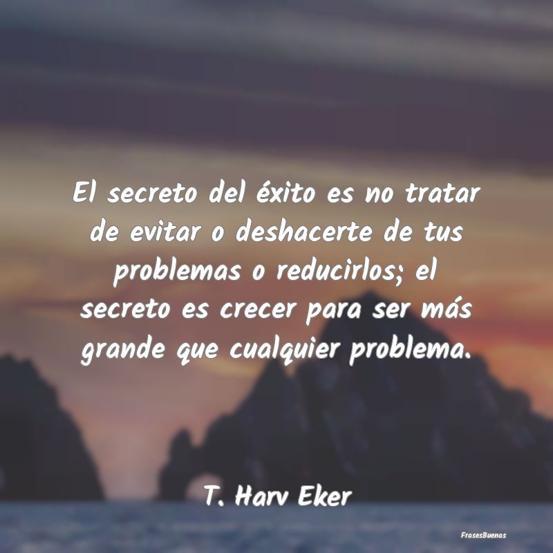Frases de T. Harv Eker - El secreto del éxito es no tratar de ev