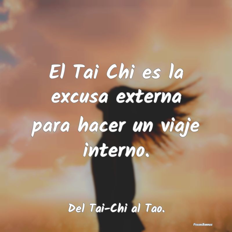 El Tai Chi es la excusa externa para hacer un viaj...